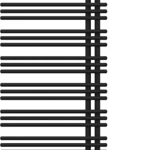 Bon Plan Radiateur de bain Zehnder Yucca Asym Noir mat Résistance électrique à droite